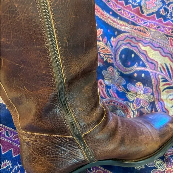 Nicole Moto Western Leather Knee High Boots in size 11