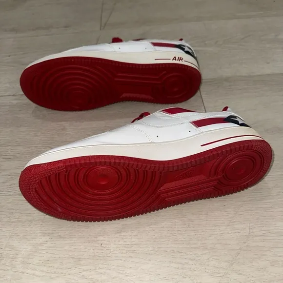 Nike Air Force 1 Low Puerto Rico 7 White and Red Sneakers Classic Low-Top Design