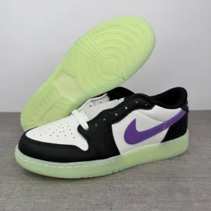 Nike Air Jordan 1 Low Glow-in-the Dark Shoes HF0410-001 women’s size 8