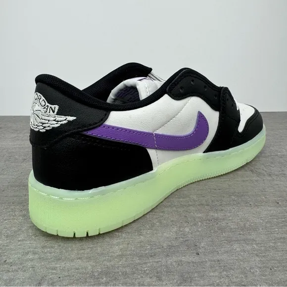 Nike Air Jordan 1 Low Glow-in-the Dark Shoes HF0410-001 women’s size 8