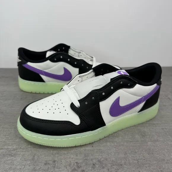 Nike Air Jordan 1 Low Glow-in-the Dark Shoes HF0410-001 women’s size 8
