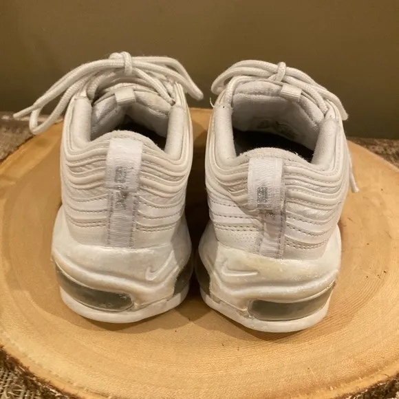 Nike Air Max 97 Shoes Size 4.5Y (Women Size 6) Triple White 921522-104