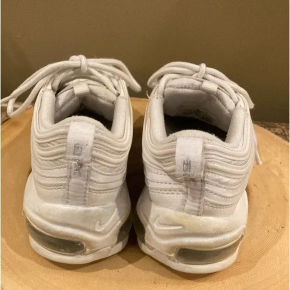 Nike Air Max 97 Shoes Size 4.5Y (Women Size 6) Triple White 921522-104