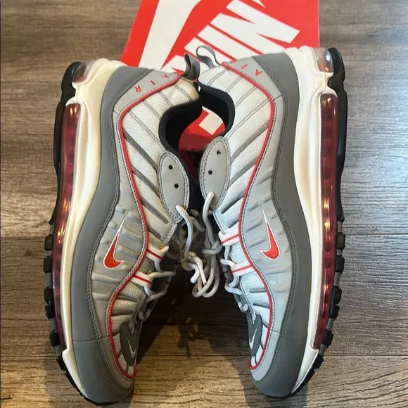 Nike Air Max Men's Gray and Red Sneakers