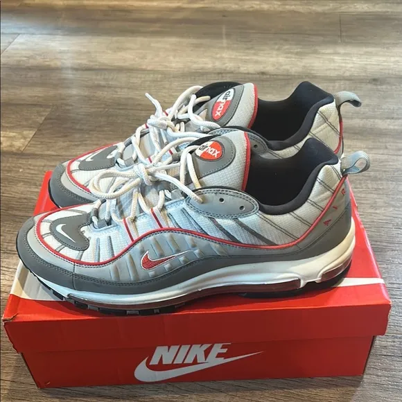 Nike Air Max Men's Gray and Red Sneakers
