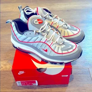 Nike Air Max Men's Gray and Red Sneakers