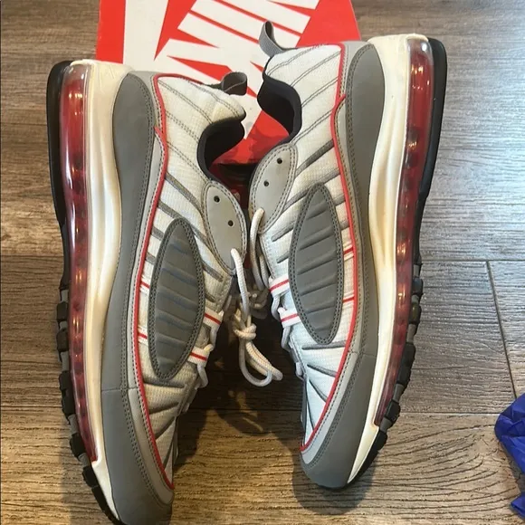 Nike Air Max Men's Gray and Red Sneakers