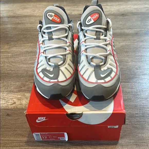 Nike Air Max Men's Gray and Red Sneakers