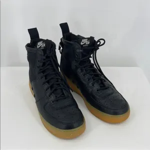 Nike Air SF AF1  Men's Black Mid-Top Sneakers Size 10