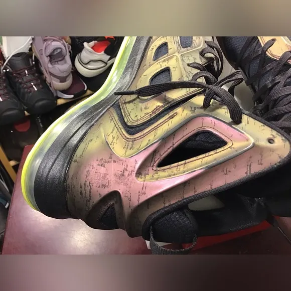 Nike Air Zoom HyperPosite 2 Copper/Black/Volt 653466-607 Sz 9.