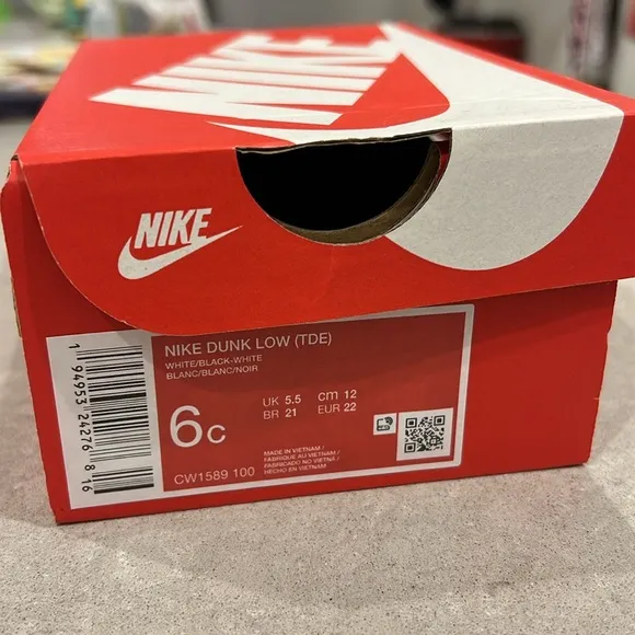 Nike Baby Black and White Shoes- pandas