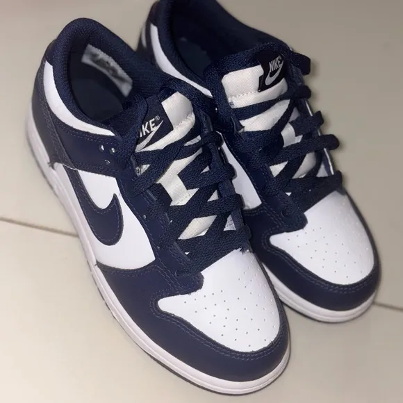 Nike Dark Blue and White Athletic Shoes