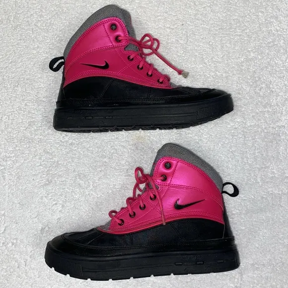 Nike Girls Acg Woodside 2 Duck Boots Leather Pink Gray Color Block 5y