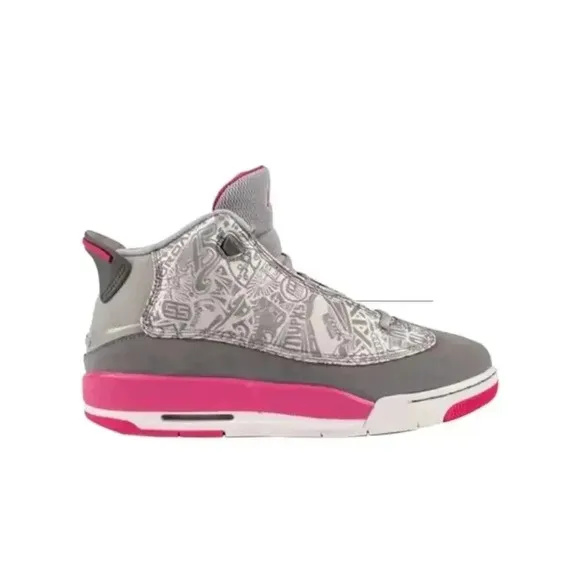 Nike Girls Air Jordan Dubb Zero 725742-007 Gray Basketball Sneaker Shoes…