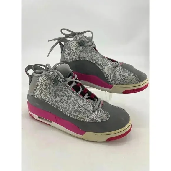 Nike Girls Air Jordan Dubb Zero 725742-007 Gray Basketball Sneaker Shoes…