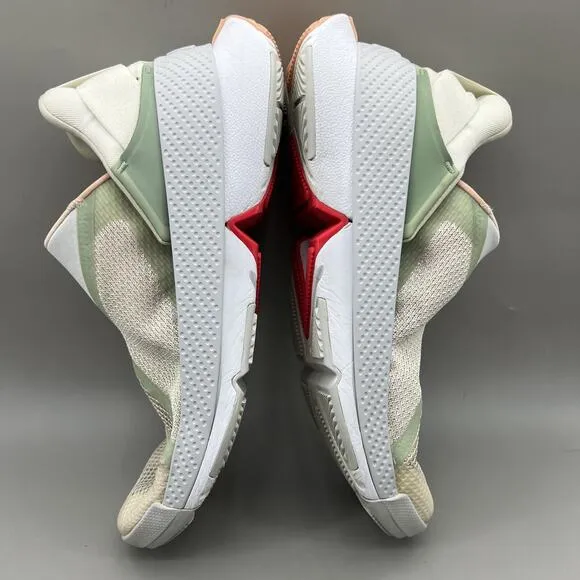Nike Go FlyEase Seafoam Folding Sneakers Men Size 10.5 White Pink Slip On Shoes