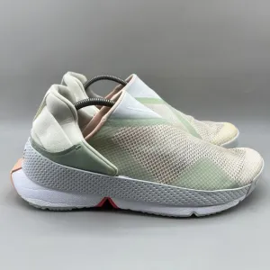 Nike Go FlyEase Seafoam Folding Sneakers Men Size 10.5 White Pink Slip On Shoes