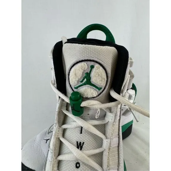 Nike Jordan Kids White Green 6 Rings Lucky Athletic Sneakers Shoes Size 6Y
