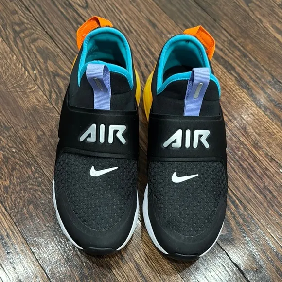 Nike Kids Black and Orange Slip-On Shoes