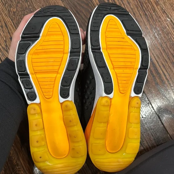 Nike Kids Black and Orange Slip-On Shoes