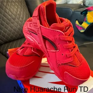 Nike Kids Huarache Run TD Red Shoes