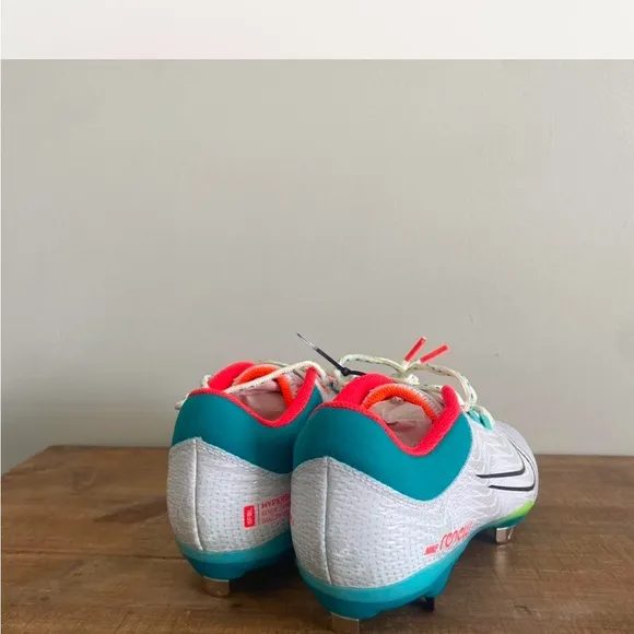 Nike Kids White and Green Athletic Shoes