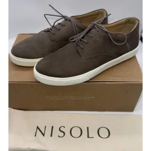 Nisolo Diego Everyday Sneaker Shoes Mens 8 Gray Leather Casual Comfort NEW
