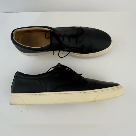 Nisolo Men's Size 10 Diego Everyday Low Top Sneaker Black Leather Shoes