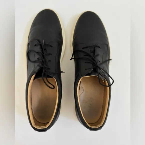 Nisolo Men's Size 10 Diego Everyday Low Top Sneaker Black Leather Shoes