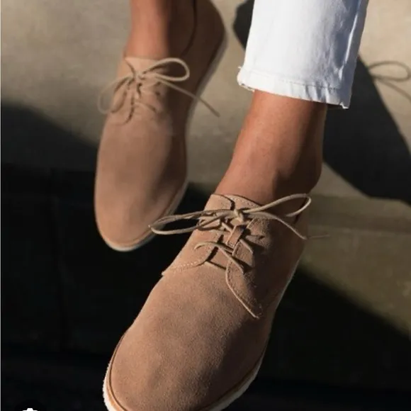 Nisolo Sedona Travel Derby Shoe Tan Suede