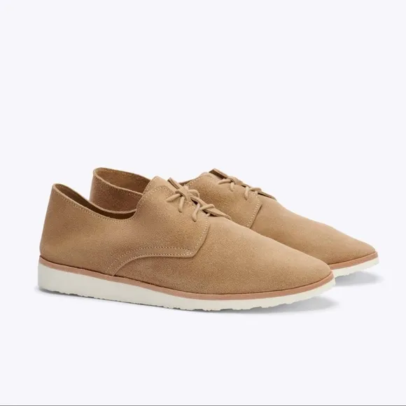 Nisolo Sedona Travel Derby Shoe Tan Suede