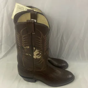 Nocona Cowboy Boots Brown Leather Size 11.5 B NWT READ DEFECT