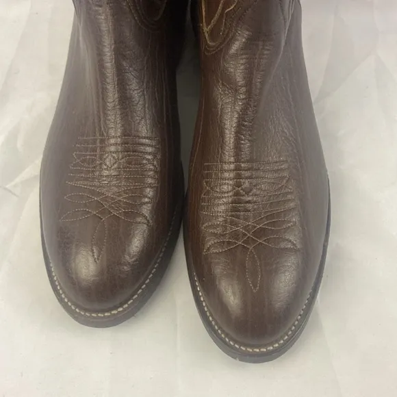 Nocona Cowboy Boots Brown Leather Size 11.5 B NWT READ DEFECT