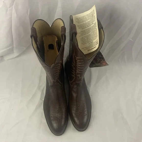 Nocona Cowboy Boots Brown Leather Size 11.5 B NWT READ DEFECT