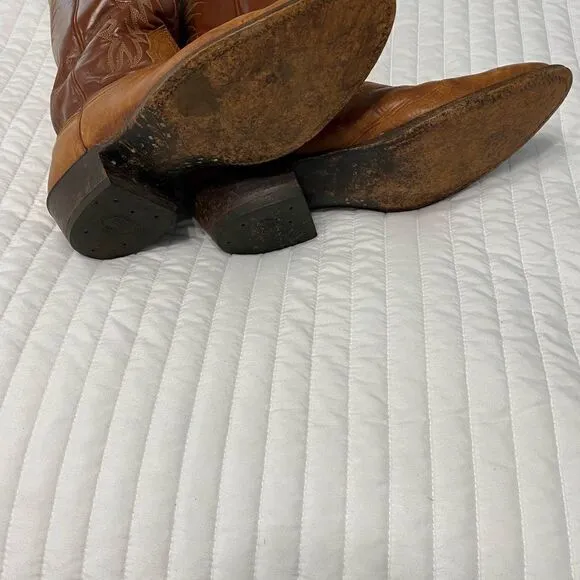 NOCONA Cowboy Leather Boots Men Size 8.5