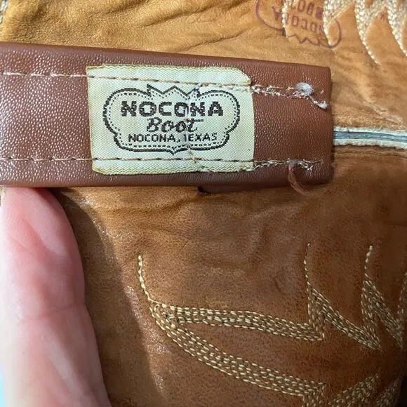 NOCONA Cowboy Leather Boots Men Size 8.5