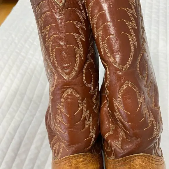 NOCONA Cowboy Leather Boots Men Size 8.5