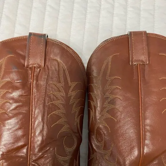 NOCONA Cowboy Leather Boots Men Size 8.5