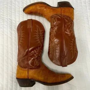 NOCONA Cowboy Leather Boots Men Size 8.5
