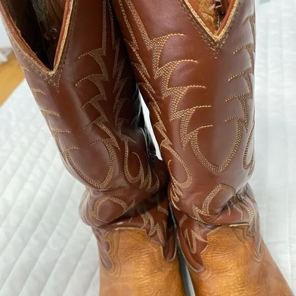 NOCONA Cowboy Leather Boots Men Size 8.5