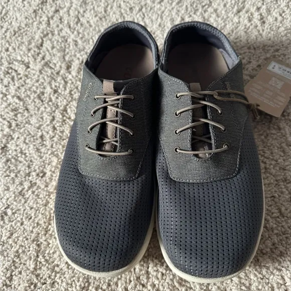 Nohea Moku mens no tie boat shoes gray charcoal clay 9