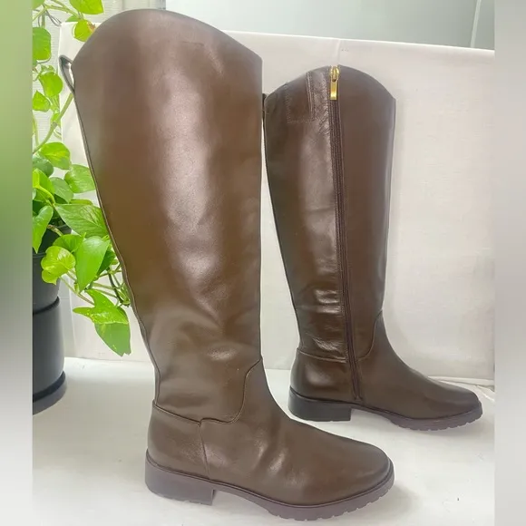 Nordstrom Chocolate‎ Brown Oliver Boots NWOT Leather Tall Boots