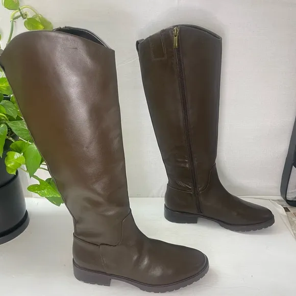 Nordstrom Chocolate‎ Brown Oliver Boots NWOT Leather Tall Boots