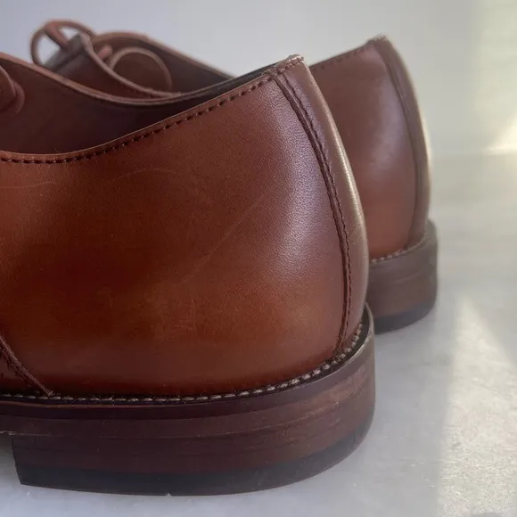 NORDSTROM MENS Emmett Plain Toe Leather Derby Shoes in Brown Ochre
