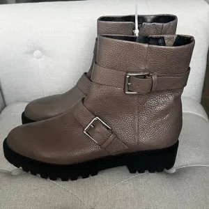 NORDSTROM NWT Macombs Water Resistant Leather Moto Boots SIZE 10