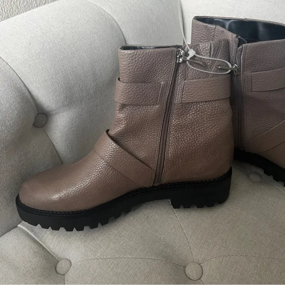 NORDSTROM NWT Macombs Water Resistant Leather Moto Boots SIZE 10