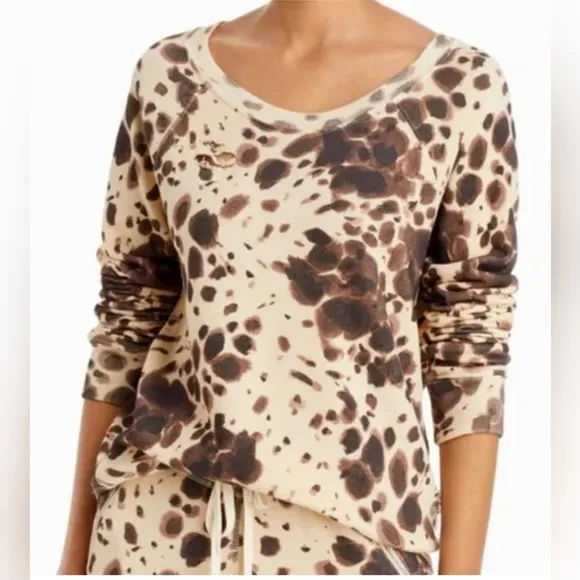 n:PHILANTHROPY Sweatshirt Belize Spotted Brown Cream XS NEW