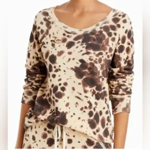 n:PHILANTHROPY Sweatshirt Belize Spotted Brown Cream XS NEW
