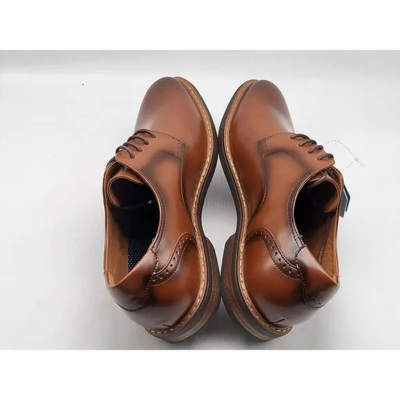 Nunn Bush Brown Leather Oxford Mens Dress Shoes W/Comfort Gel Sole 10.5M