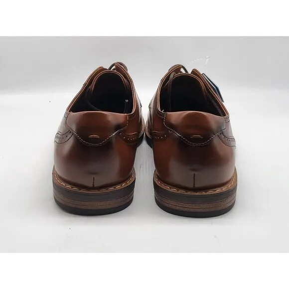 Nunn Bush Brown Leather Oxford Mens Dress Shoes W/Comfort Gel Sole 10.5M